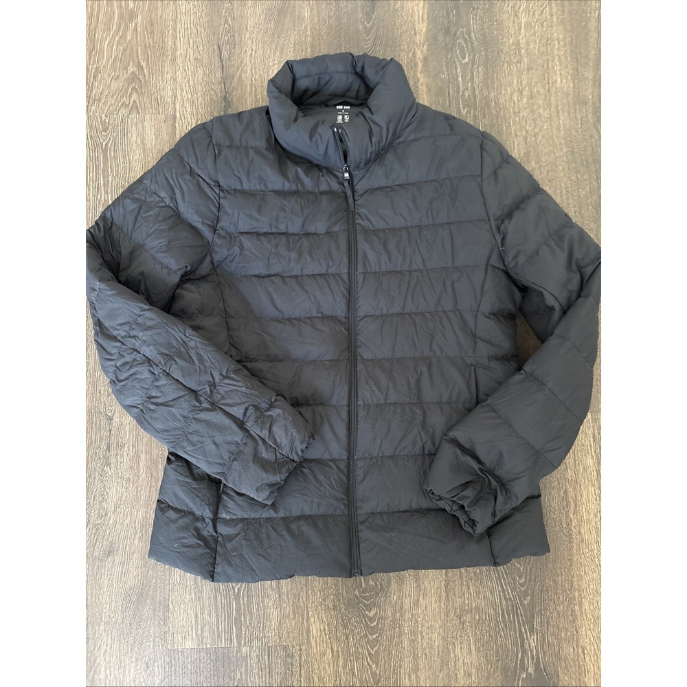 Uniqlo Ultra Light Down Jacket Women M Black Quilted Puffer Coat Packable